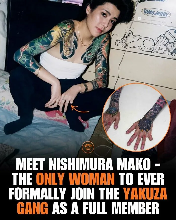Nishimura Mako, only woman to join Yakuza gang as full member with tattoos