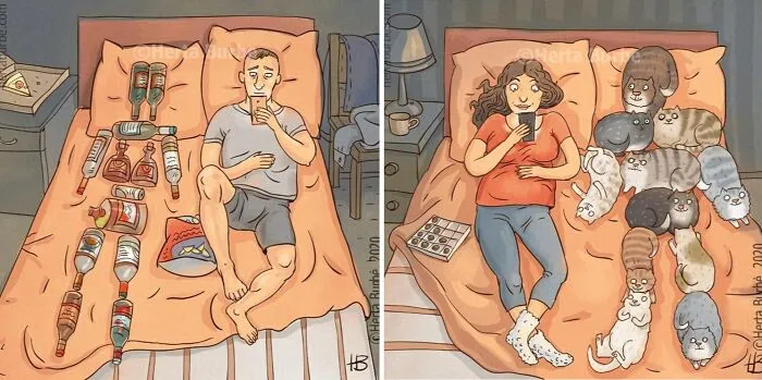 32 Hermosos cómics sobre gatos que muestran por qué los humanos se sienten tan conectados a ellos