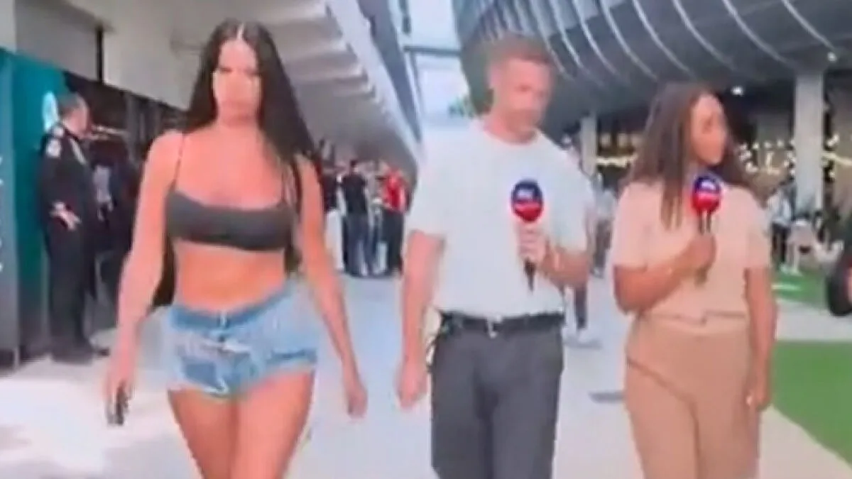 World Cup Fan Goes Viral After Capturing Formula 1 Cameraman's Attention
