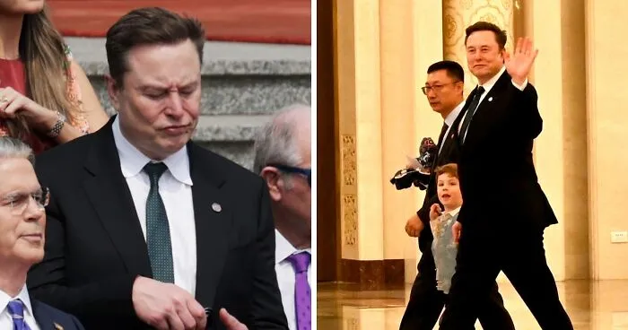 Elon Musk Becomes Viral Sensation In China After He's Spotted Making Goofy Move While On State Trip