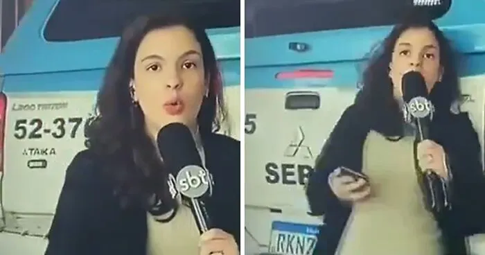 Journalist Hit By Police Car While Reporting Live Leaves Viewers Stunned
