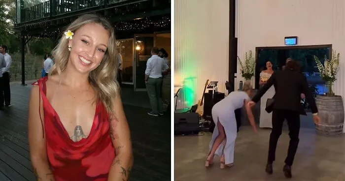 Wedding Guests Caught Off Guard After Bridesmaid’s Reception Dance Ends In Disastrous Wardrobe Malfunction