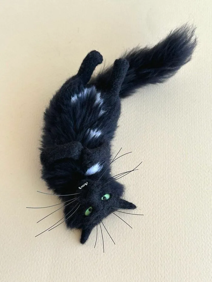 Artist Makes Felted Cats With Whiskers That Deserve Their Own Fan Club (43 Pics)