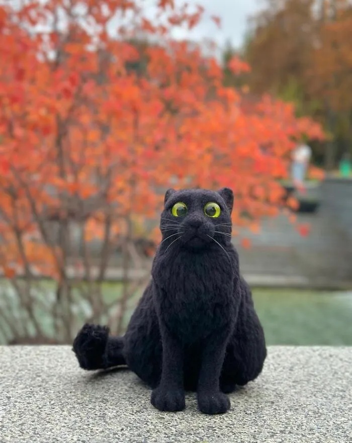 Artist Makes Felted Cats With Whiskers That Deserve Their Own Fan Club (43 Pics)