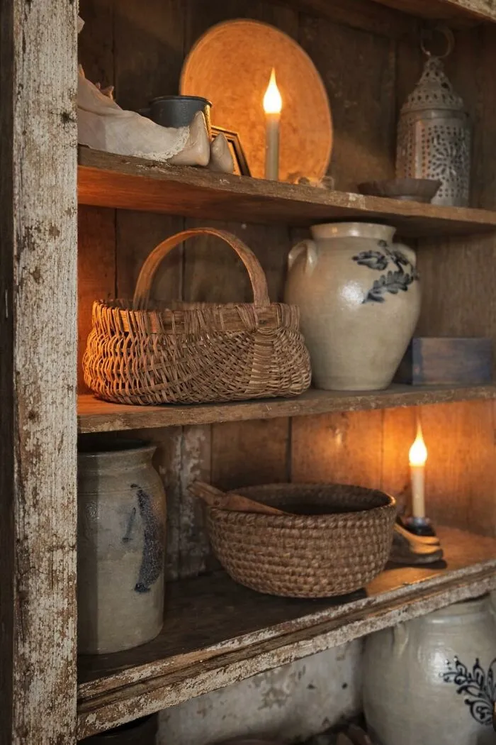 I Imagine Shelves Like This In An Early Home… Filled With Pieces Used Daily, Worn Over Time, And Loved Without A Second Thought