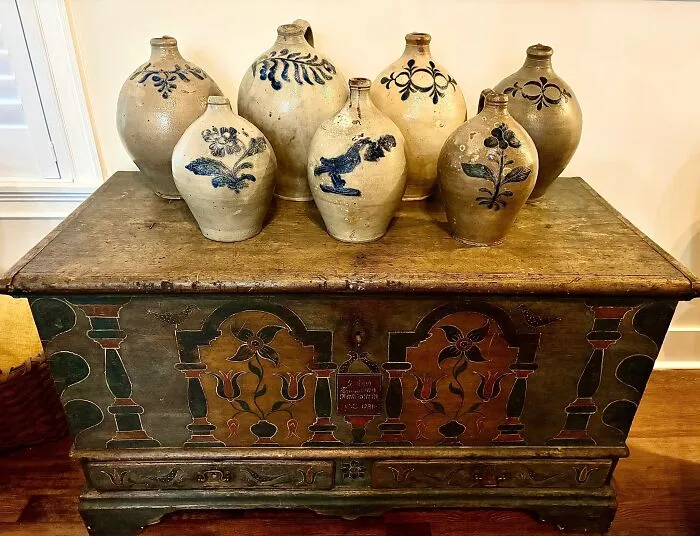 Seven Early Stoneware Jugs. One Is Not Quite As Early As The Others, But It’s Still Older Than Me