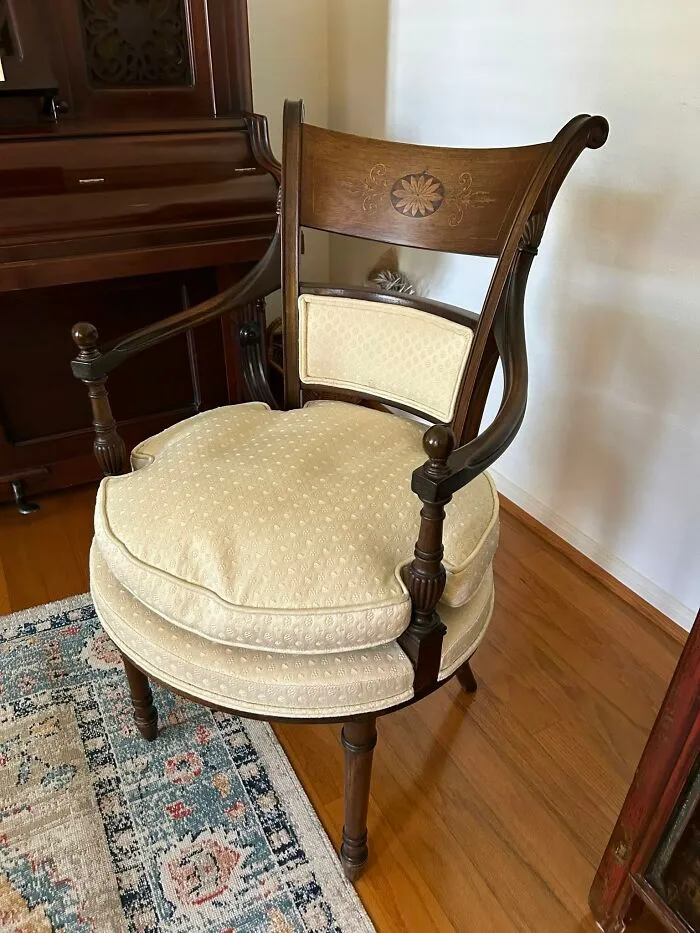 My Mom Bought It At An Antique Store About 40 Years Ago. She Had It Reupholstered. I Inherited It And Love It