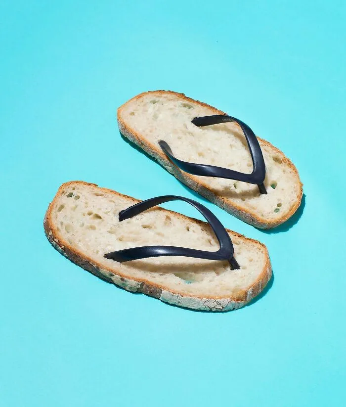 I Would Wear These Toast Flip Flops