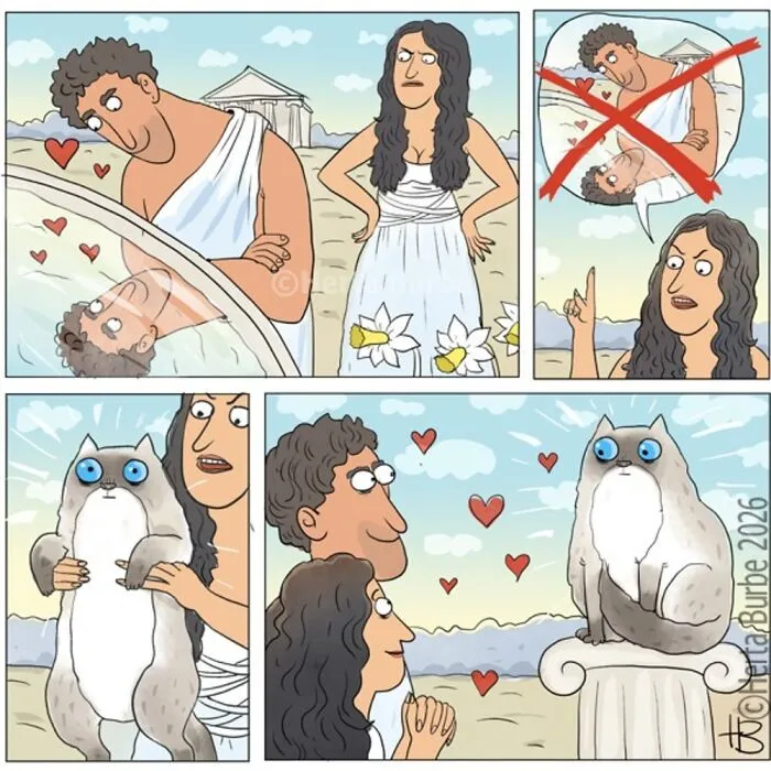 50 Beautiful Cat Comics By This Artist That Show Why Humans Feel So Deeply Connected To These Animals