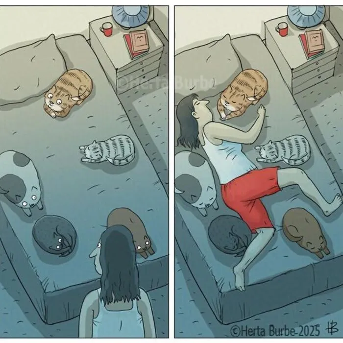 50 Beautiful Cat Comics By This Artist That Show Why Humans Feel So Deeply Connected To These Animals