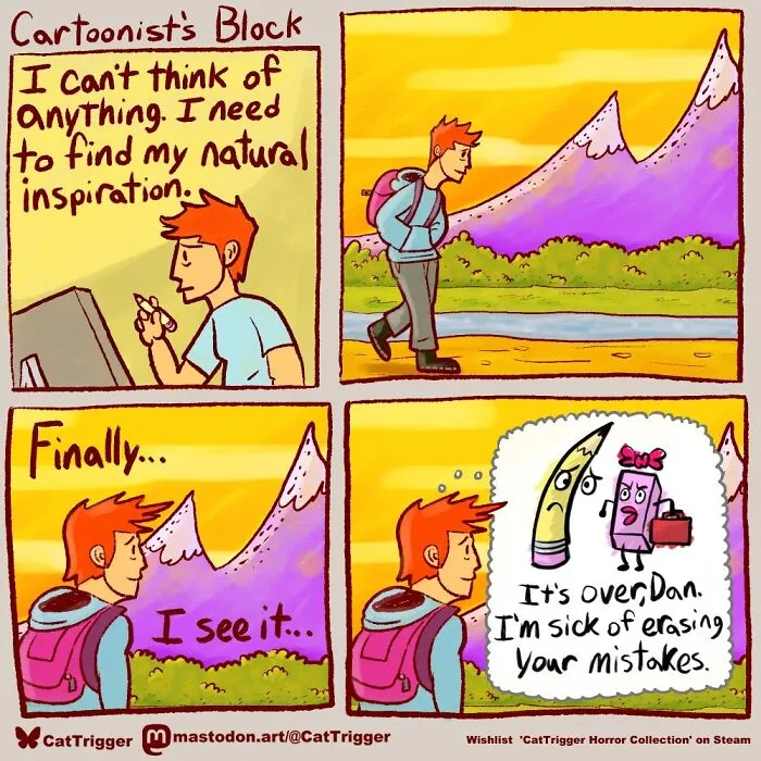 30 Hilariously Twisted Comics With Unexpected Endings By "Cat Trigger" (New Pics)