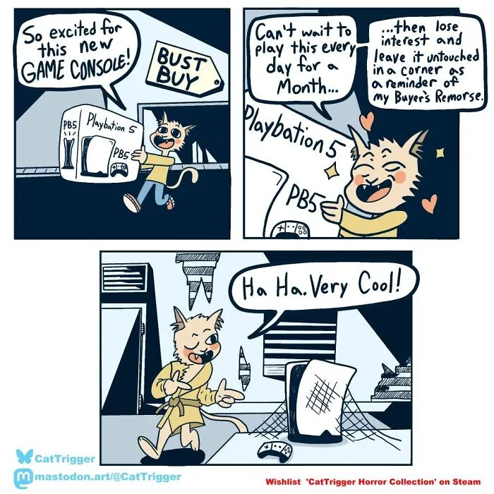 30 Hilariously Twisted Comics With Unexpected Endings By "Cat Trigger" (New Pics)