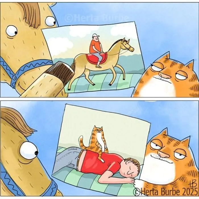 50 Beautiful Cat Comics By This Artist That Show Why Humans Feel So Deeply Connected To These Animals