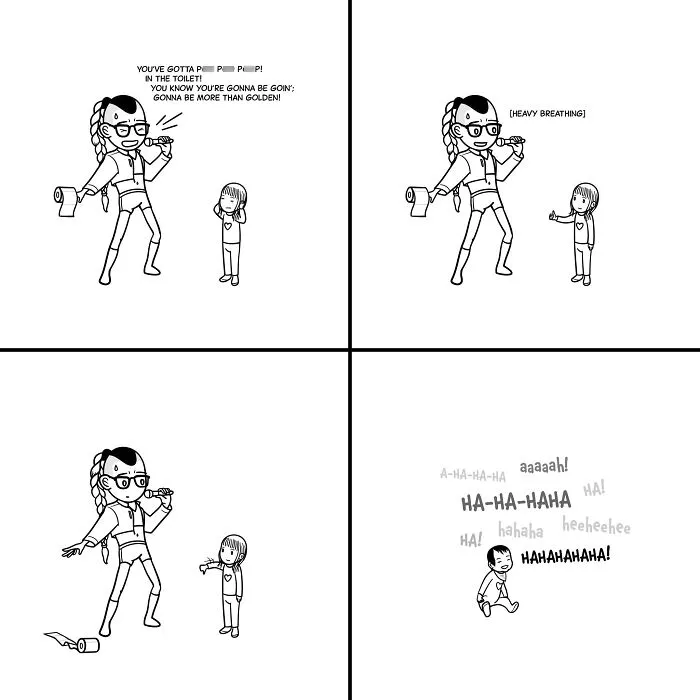 Artist’s 25 Lighthearted Comics That Sum Up The Joys And Frustrations Of Adults With Children (New Pics)