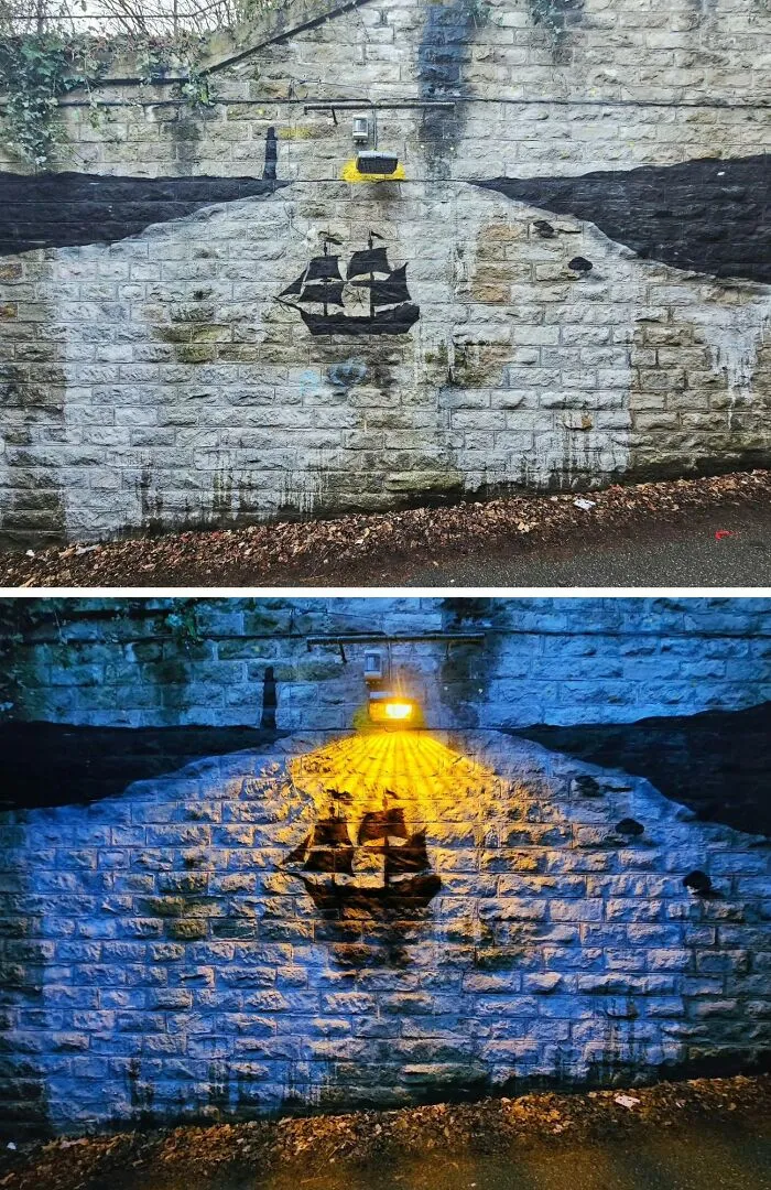 This Artist Turns Cracks And Broken Walls Into Art, 40 Clever Street Interventions By Oakoak (New Pics)