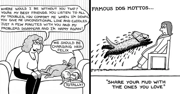 28 New Comics By Rupert Fawcett That Perfectly Capture Living With Dogs