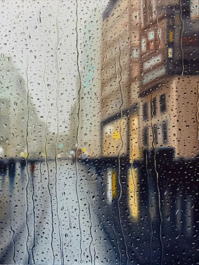 This Artist Paints Rainy Scenes So Realistic They Blur The Line Between Photography And Oil Painting (33 Pics)