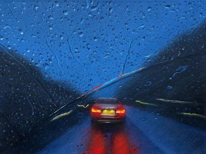 This Artist Paints Rainy Scenes So Realistic They Blur The Line Between Photography And Oil Painting (33 Pics)