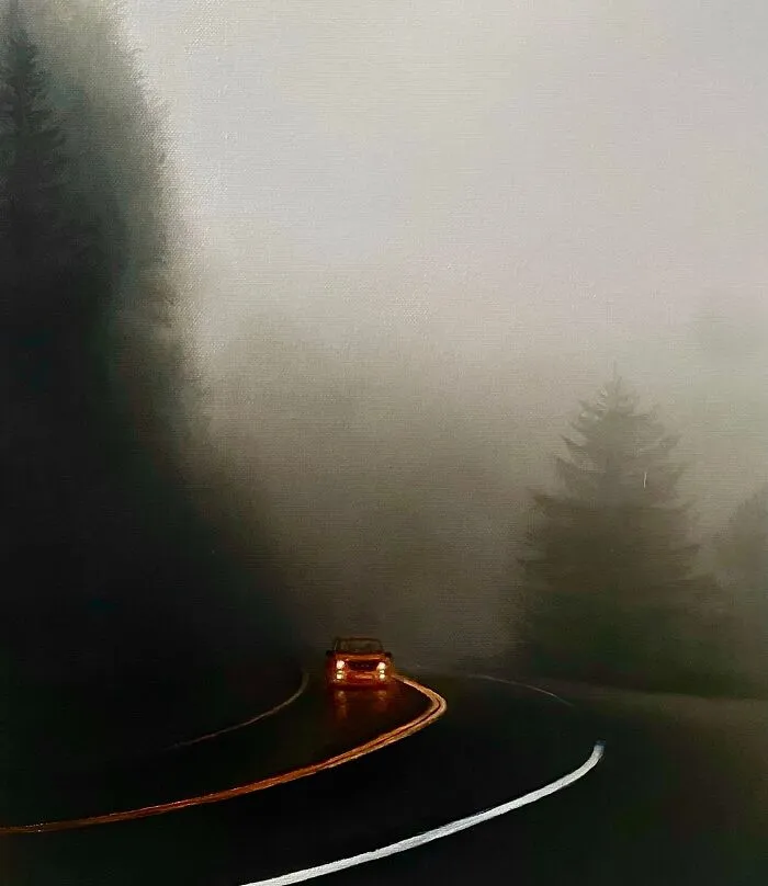 This Artist Paints Rainy Scenes So Realistic They Blur The Line Between Photography And Oil Painting (33 Pics)