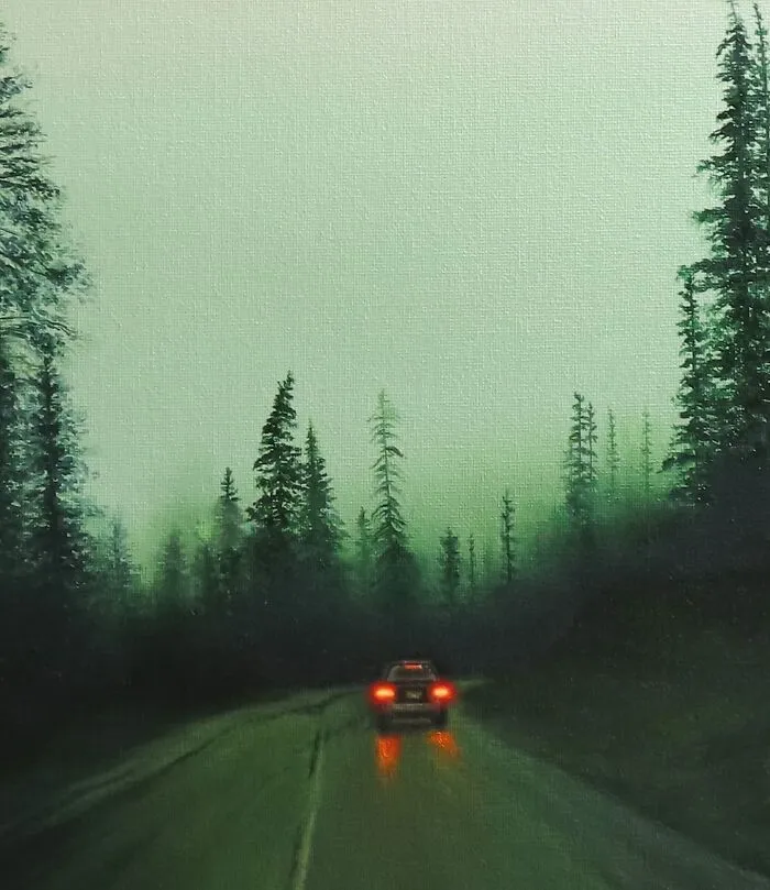 This Artist Paints Rainy Scenes So Realistic They Blur The Line Between Photography And Oil Painting (33 Pics)