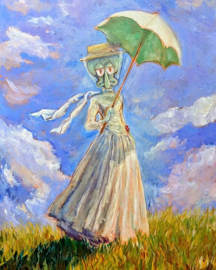This Artist Reimagines Squidward As The Subject Of Famous Artworks (31 Pics)