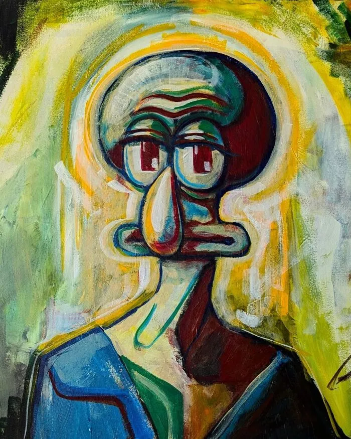 This Artist Reimagines Squidward As The Subject Of Famous Artworks (31 Pics)