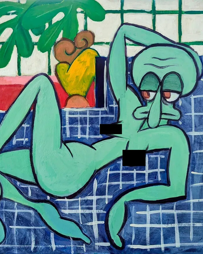 This Artist Reimagines Squidward As The Subject Of Famous Artworks (31 Pics)