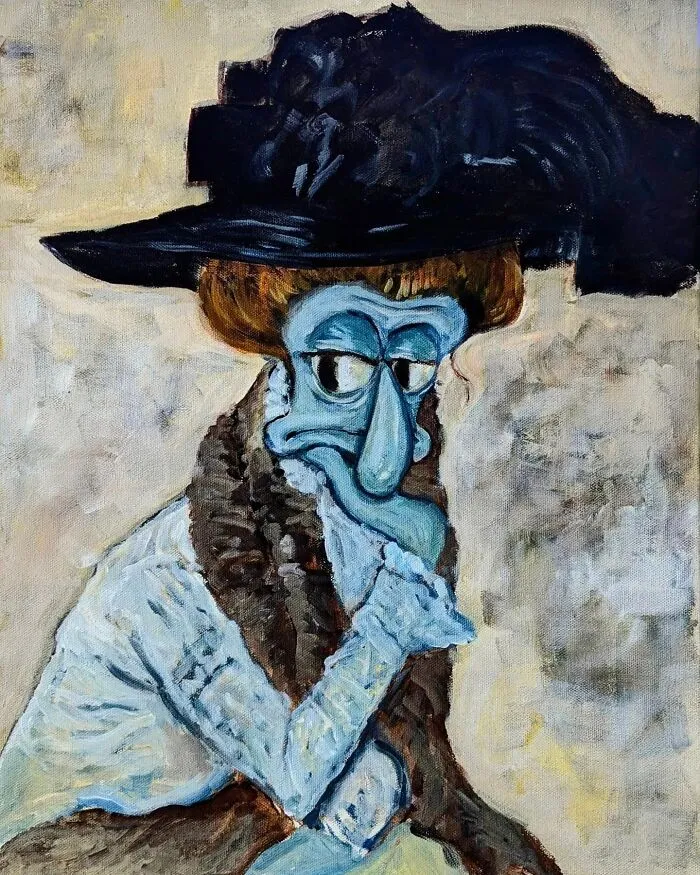 This Artist Reimagines Squidward As The Subject Of Famous Artworks (31 Pics)