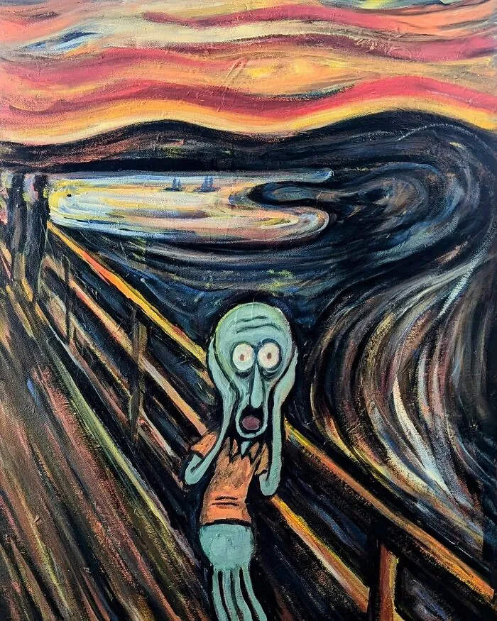 This Artist Reimagines Squidward As The Subject Of Famous Artworks (31 Pics)