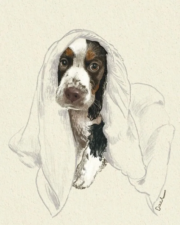 This Artist Turns Beloved Dogs Into Soft, Nostalgic-Looking Portraits (76 Pics)