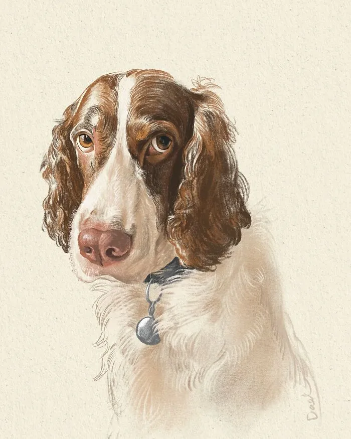 This Artist Turns Beloved Dogs Into Soft, Nostalgic-Looking Portraits (76 Pics)