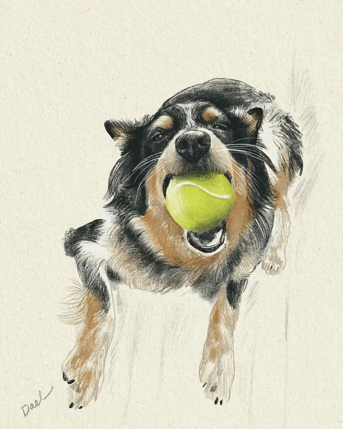 This Artist Turns Beloved Dogs Into Soft, Nostalgic-Looking Portraits (76 Pics)