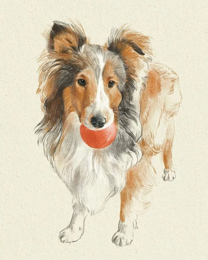 This Artist Turns Beloved Dogs Into Soft, Nostalgic-Looking Portraits (76 Pics)