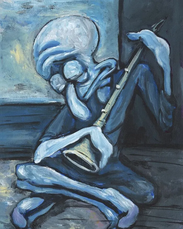 This Artist Reimagines Squidward As The Subject Of Famous Artworks (31 Pics)