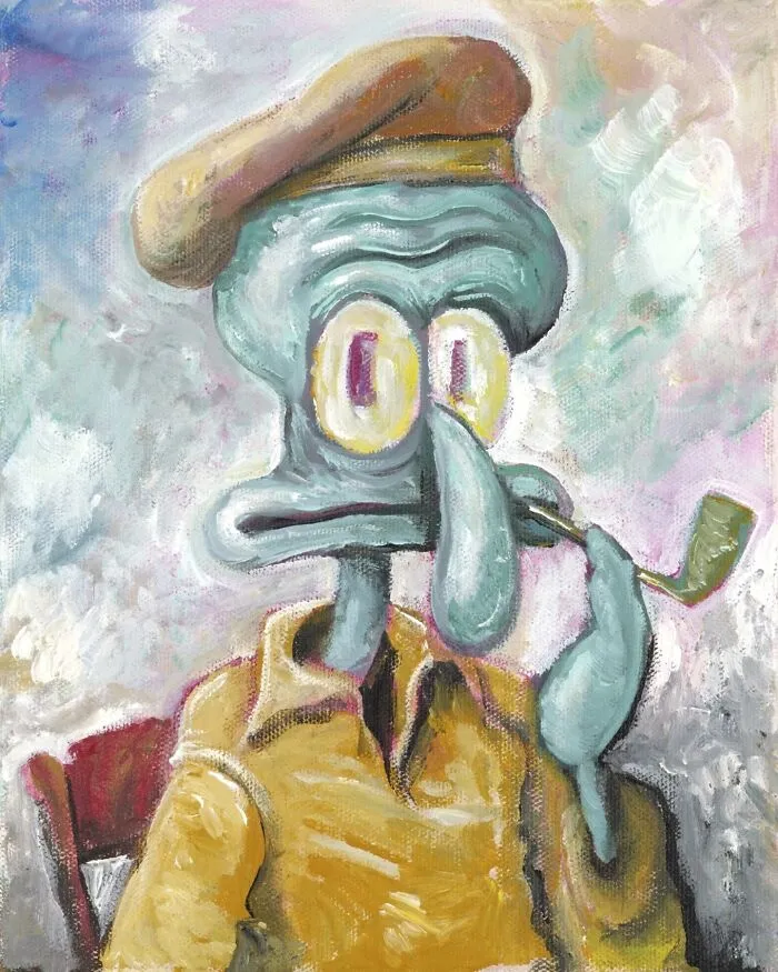 This Artist Reimagines Squidward As The Subject Of Famous Artworks (31 Pics)