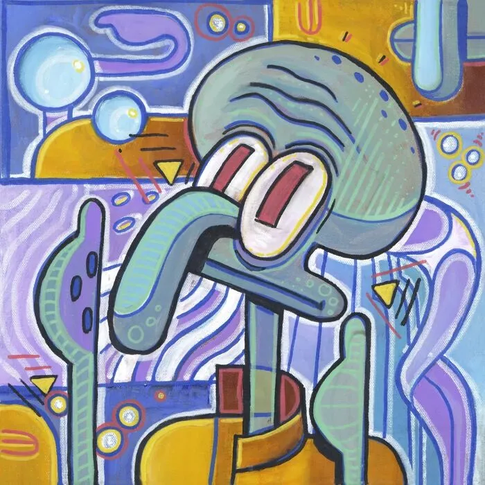 This Artist Reimagines Squidward As The Subject Of Famous Artworks (31 Pics)