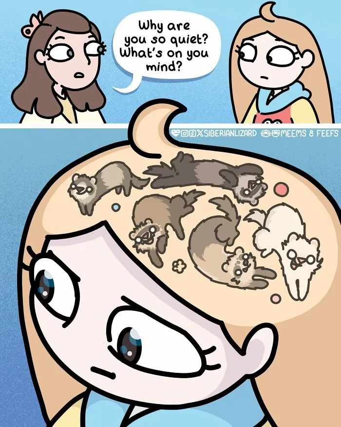 Artist Shares 57 New Comics About Ferrets, Pets, And Everyday Absurdities