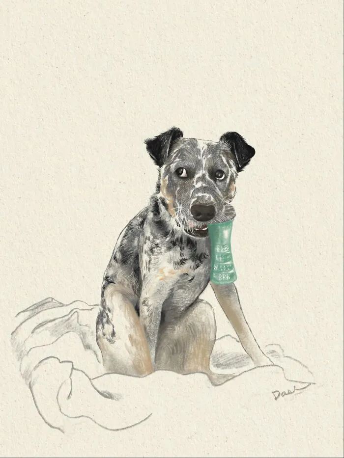 This Artist Turns Beloved Dogs Into Soft, Nostalgic-Looking Portraits (76 Pics)