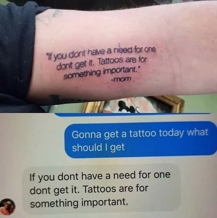 47 Pure Comedy Tattoo Memes Packed With First-Rate Humour To Make You Think "Ink Twice"