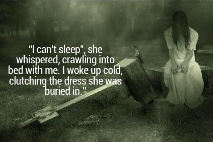 A terrifying fact: waking cold, clutching a dress from a buried girl, a horror story that keeps people awake at night.