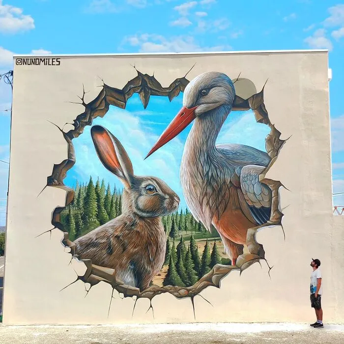 29 Amazing Wall Transformations By Nuno Miles That Turn Urban Spaces Into Hyperrealistic Art