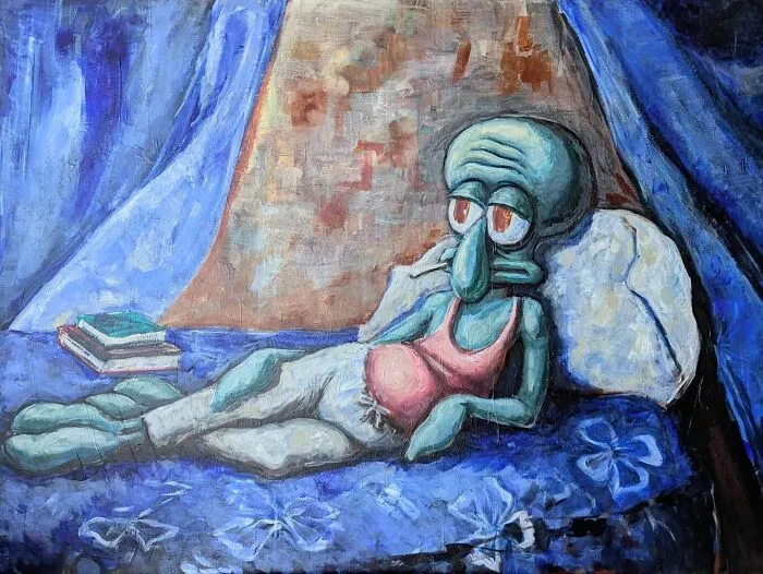This Artist Reimagines Squidward As The Subject Of Famous Artworks (31 Pics)