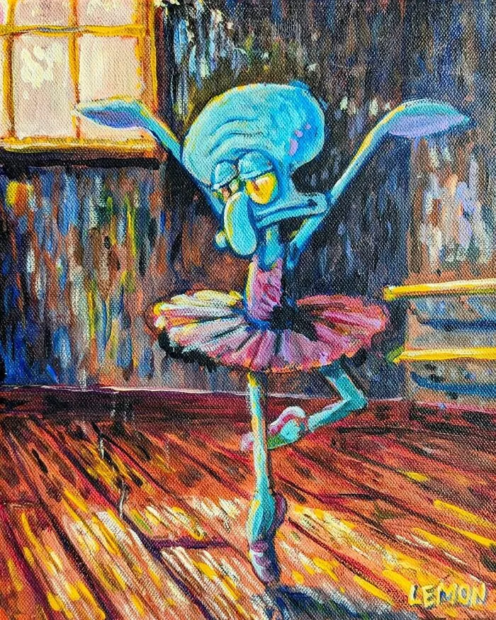 This Artist Reimagines Squidward As The Subject Of Famous Artworks (31 Pics)
