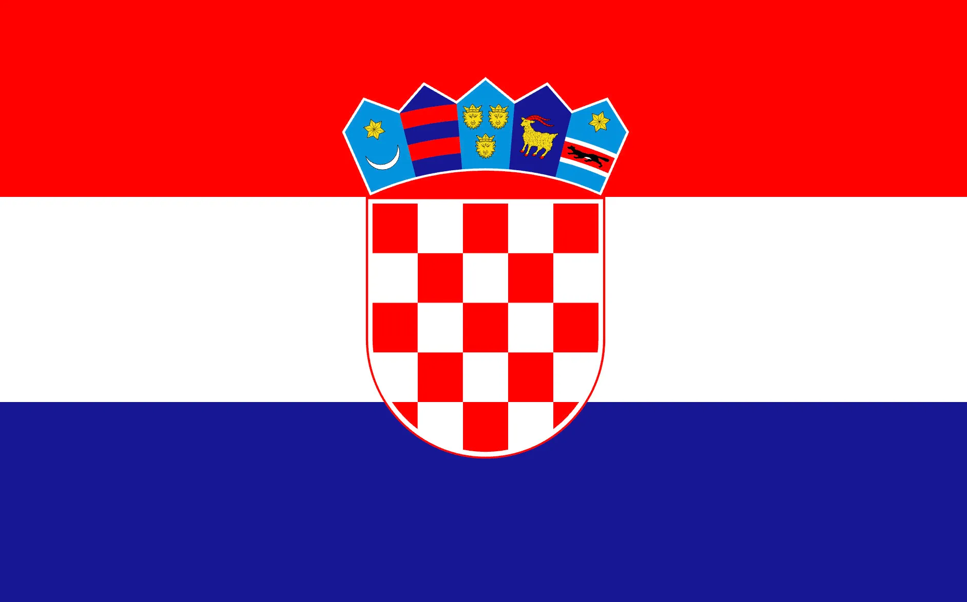 Flag of Croatia with a red, white, and blue horizontal design, featuring a central shield and crown. Is this Slovakia's flag?