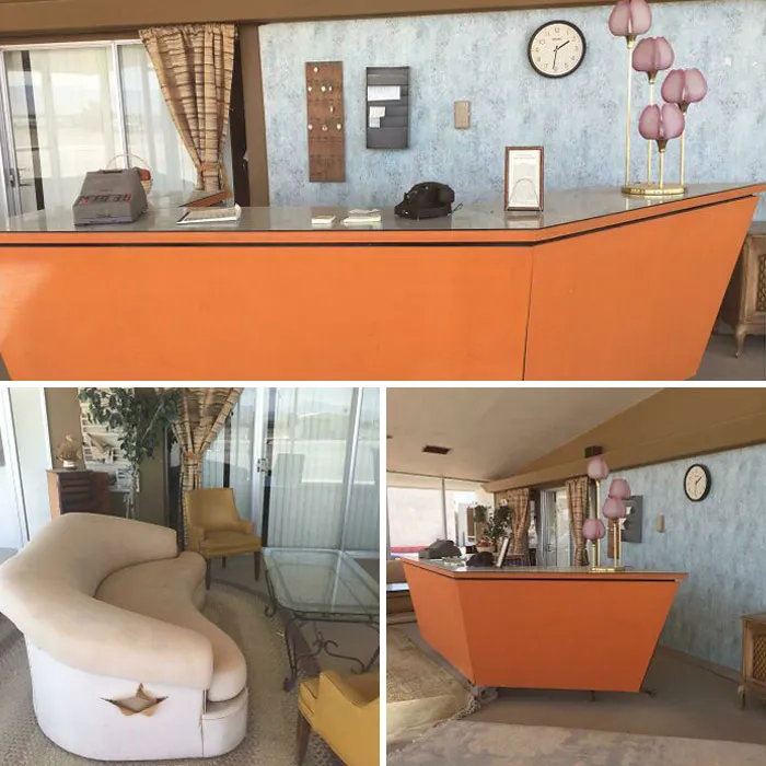 The Lobby Of A Closed Down Motel On Route 66