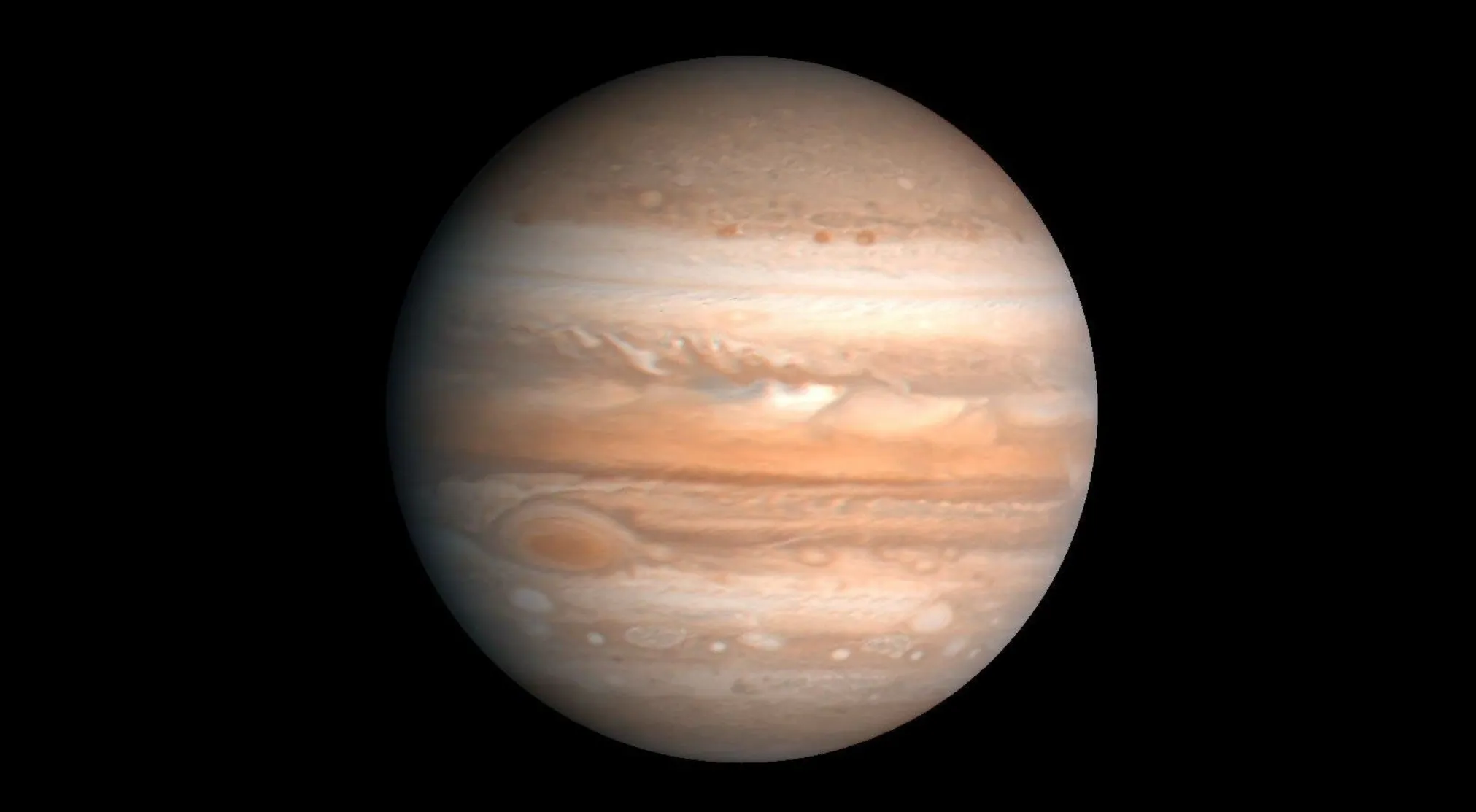 An astronomy quiz image showing Jupiter, the largest planet in our solar system, with its distinctive orange and white bands.