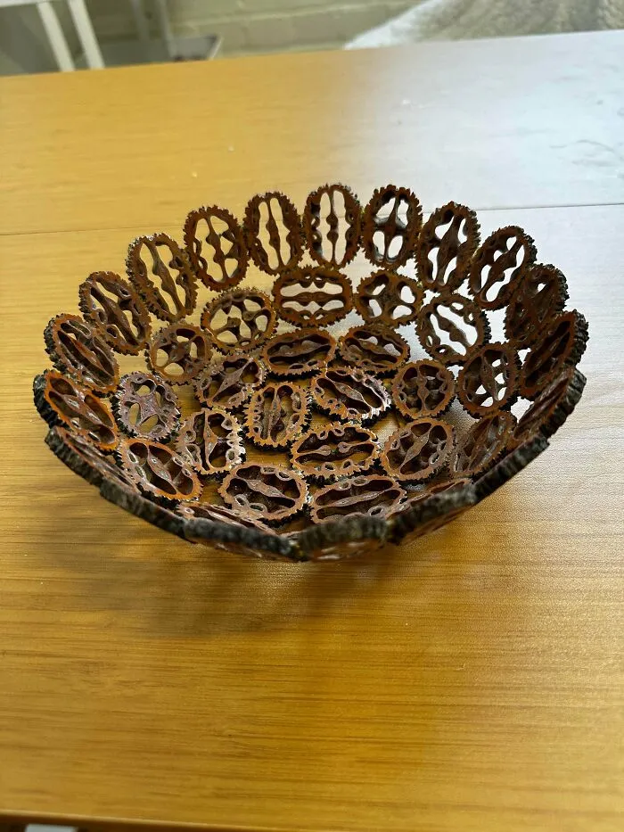 Walnut Bowl. Literally Made Of Walnuts