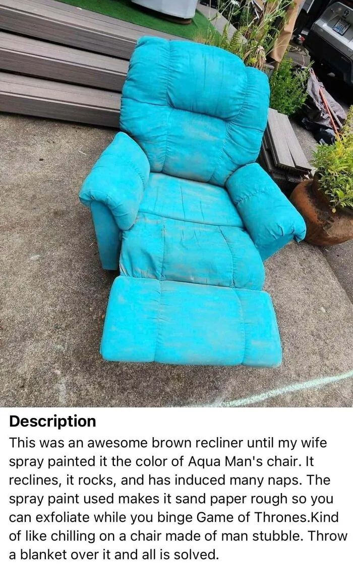 Don’t Like The Color Of Your Armchair? Just Spray-Paint It