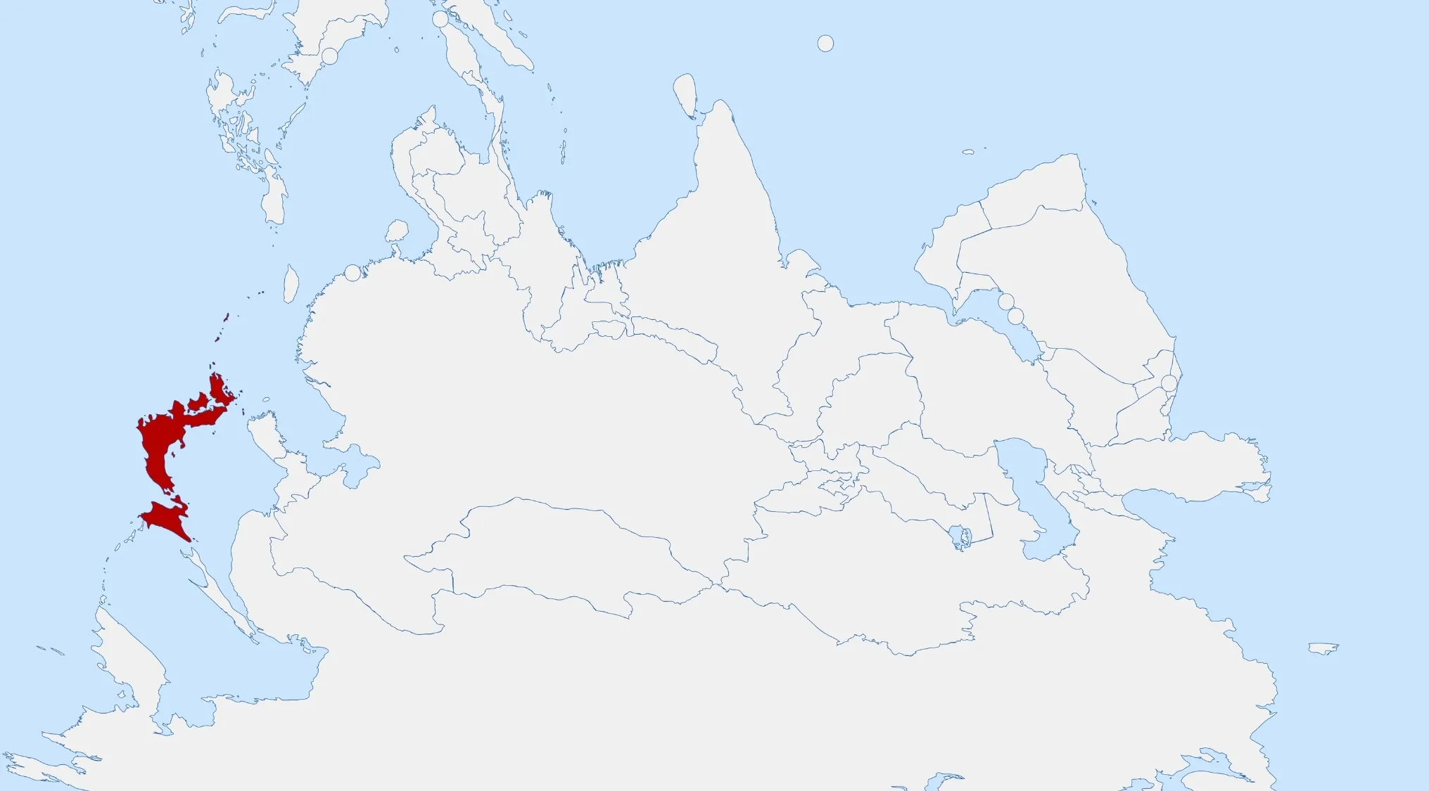 A rotated world map with an Asian country highlighted in red. Geography Challenge: Guess The Country.