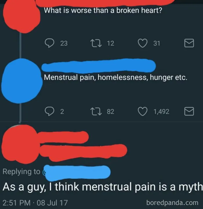 This Guy Learned Wrong That Menstrual Pain Is A Myth